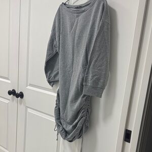 SHEIN Gray Casual Ruched Dress